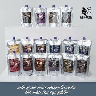  THUỐC NHUỘM TÓC PHỦ BẠC SASABA TỰ CÂN BẰNG NHIỀU KHÚC MÀU TÚI 450ML CHÍNH HÃNG - MinhKhoiXshop 