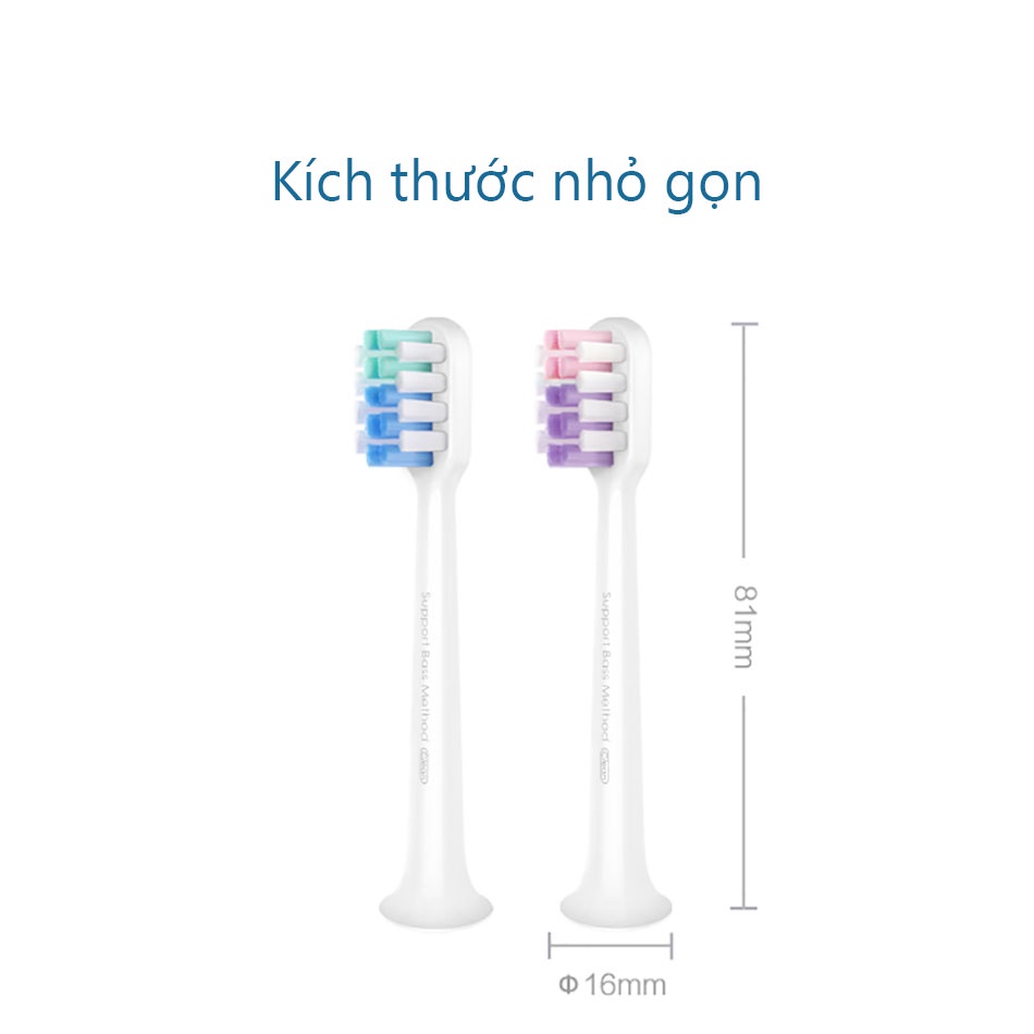 Bộ 2 đầu thay thế bàn chải điện xiaomi DR-BEI sonic loại sạch lông cứng EB-N0202 CLEAN