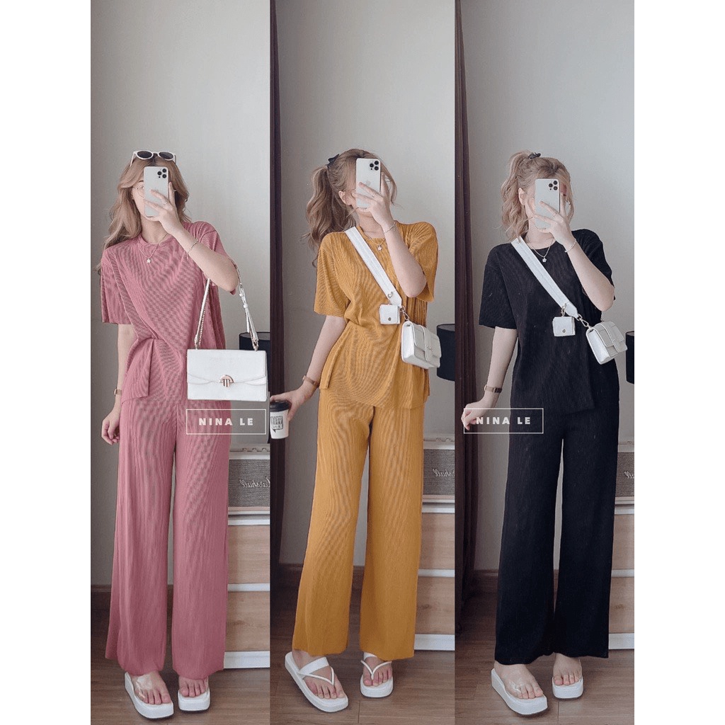 (HCM) SET BỘ THUN GÂN NỮ DÀI ĐI CHƠI , MẶC NHÀ SIÊU HOT , THỜI TRANG TIỂU THƯ TINH TẾ JANGMY SHOP