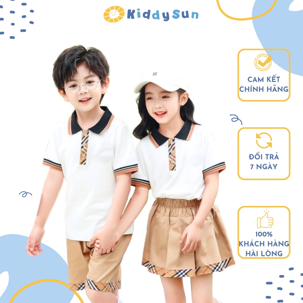 Set đồ đi học KIDDY SUN cao cấp cho trẻ trai/ gái từ 2,3,4,5,6,7,8,9,10,11,12 tuổi [V315]