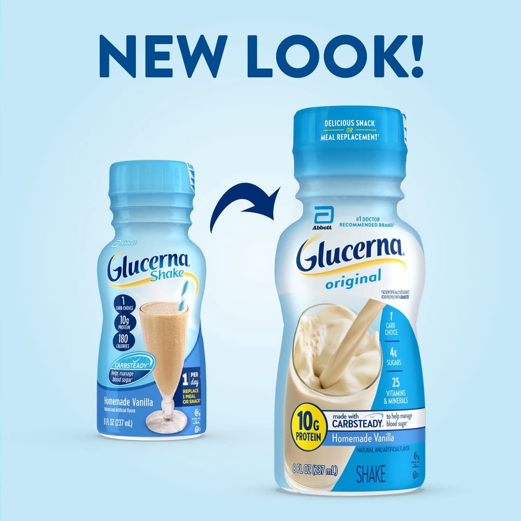 Sữa nước Glucerna dành cho người tiểu đường - Nội địa Mỹ 237ml/chai