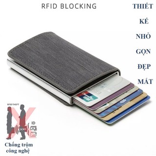 (Siêu Phẩm) Bóp Đựng Thẻ Thông Minh Chống RFID, Ví Đựng Thẻ Tín Dụng Tự Động Hàng Cao Cấp