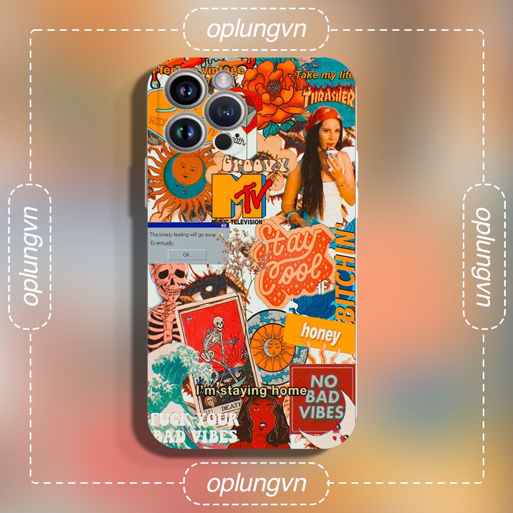 Ốp điện thoại mềm Các Loại Sticker chống rơi in hình cho iPhone 11 Pro Max 12 / iPhone X Plus 8 6 11 e2528