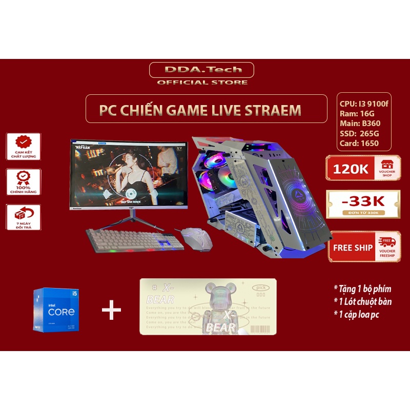 Bộ Pc chiến mượt game all, chuyên chơi game, photoshop….livestream  kèm màn 22 full viền