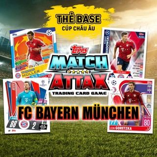Thẻ cầu thủ in base match attax bayern munich cúp châu âu