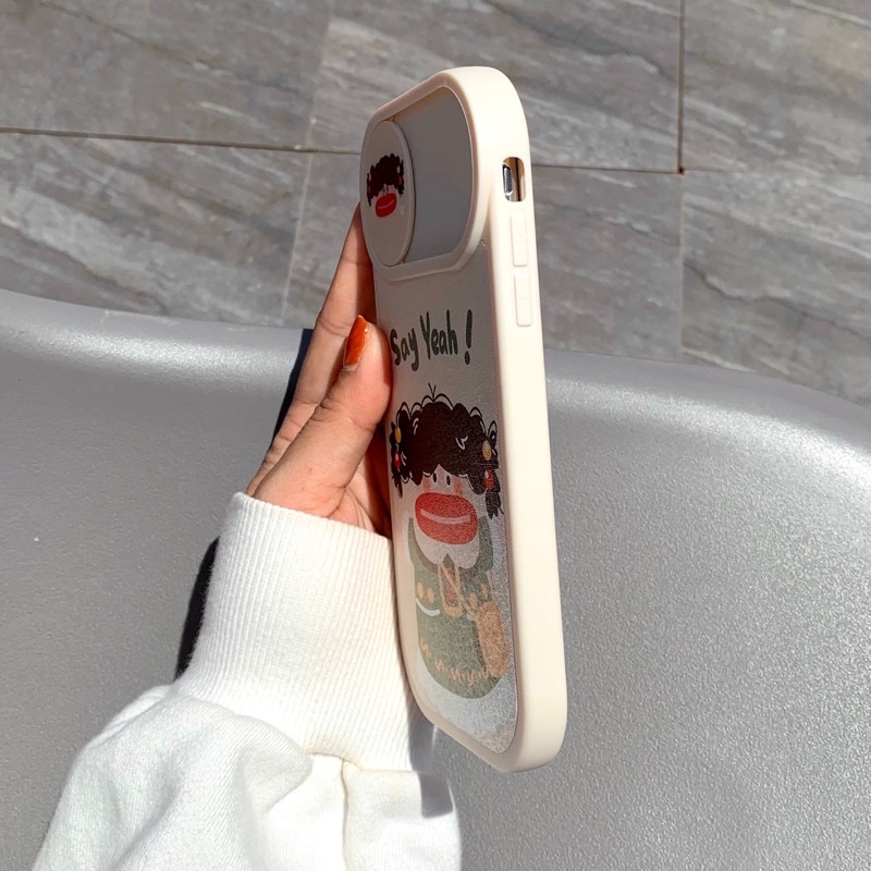 Ốp Lưng Da Bảo Vệ Camera - Có Nắp Trượt Mẫu Baby Girl