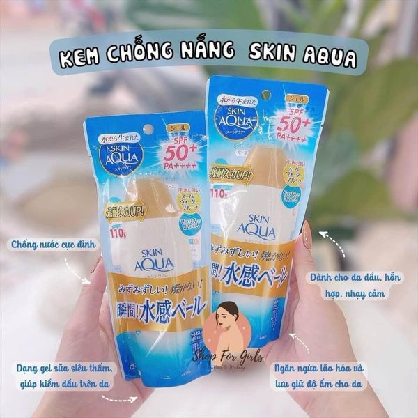 Kem Chống Nắng Sunplay Skin Aqua Dạng Sữa Nắp Vàng Dưỡng Da Trắng Mịn SPF50+ 110g