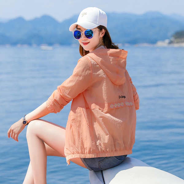✳Little Daisy Sunshine Jacket Nữ Chống tia cực tím dài tay 2021 Mùa hè trung niên Mẹ mỏng Áo khoác chống nắng k