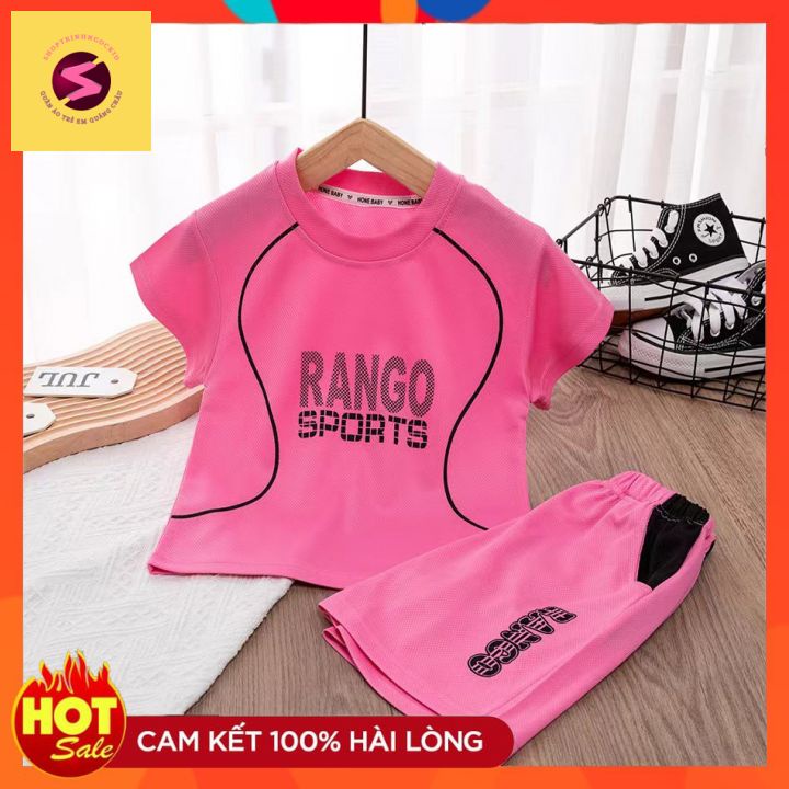 Bộ thể thao thông hơi quảng châu có túi quần bé trai bé gái siêu thoáng mát từ 9 tới 45kg