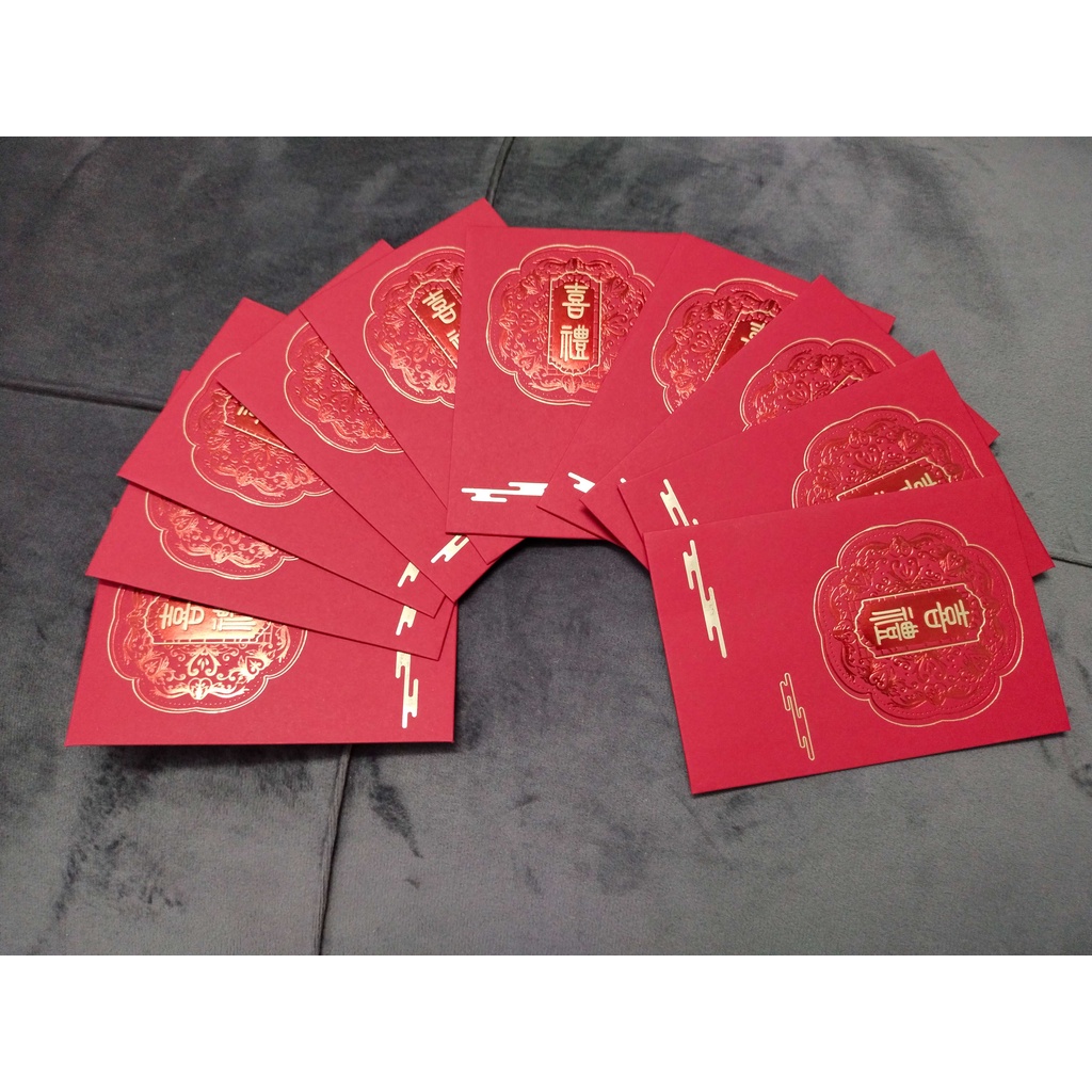 Bao Lì Xì Đỏ Set 10 cái Phong Cách Sang Trọng, Phù Hợp Cho Ngày Cưới /Quà Tặng
