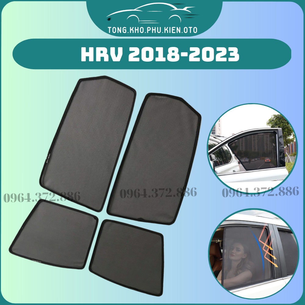 Rèm che nắng xe Honda HRV 2018-2023 - Bộ 4 tấm 4 cửa chắn nắng vừa khít form xe, nam châm hút mạnh