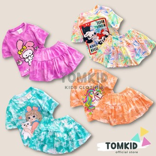 Đầm bé gái, đầm váy cotton mùa hè, chân váy rời bé gái LOANG 9-23Kg TomKids