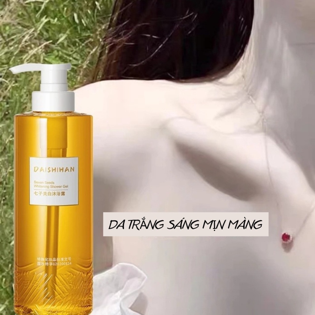 Sữa tắm siêu trắng da toàn thân sau 2 tuần, mờ thâm sẹo, hết mụn lưng DAISHIHAN nội địa Trung SHOP 9999