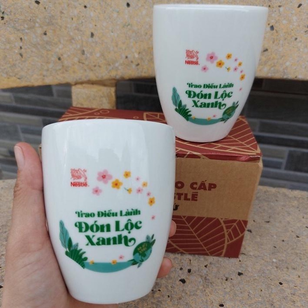 LY GỐM SỨ TRÁNG MEN HÌNH COOL màu ngẫu nhiên