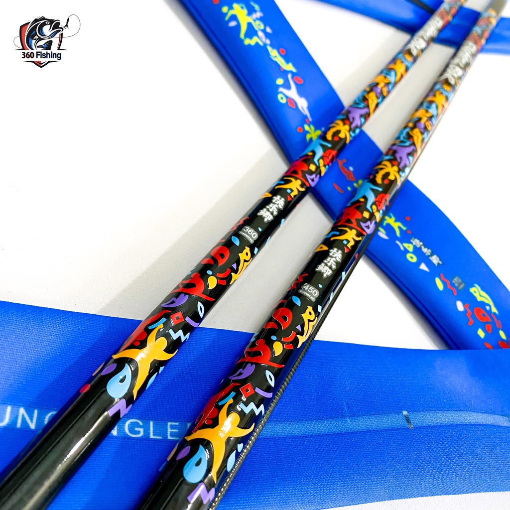 Cần Câu Tay Thanh Xuân Phong Nhã 4H Cần Câu Đài Carbon Xoắn Cao Cấp Tặng Kèm Ngọn Phụ