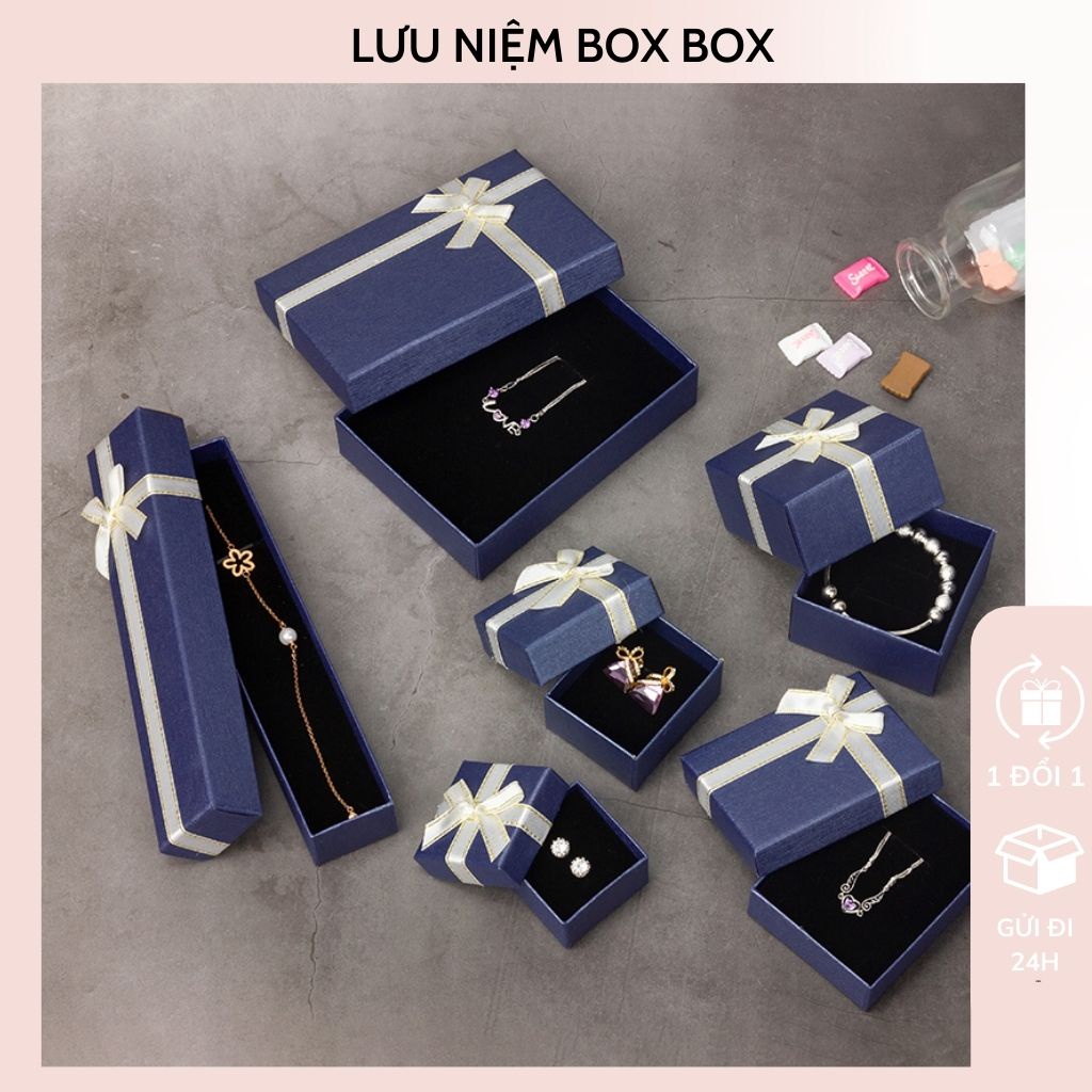 Hộp Quà Nhỏ Hộp Quà Vuông, Chữ nhật Đẹp Đựng Trang Sức Son Nhẫn Vòng tay Lắc tay Dây chuyền Vòng cổ Khuyên tai Handmade
