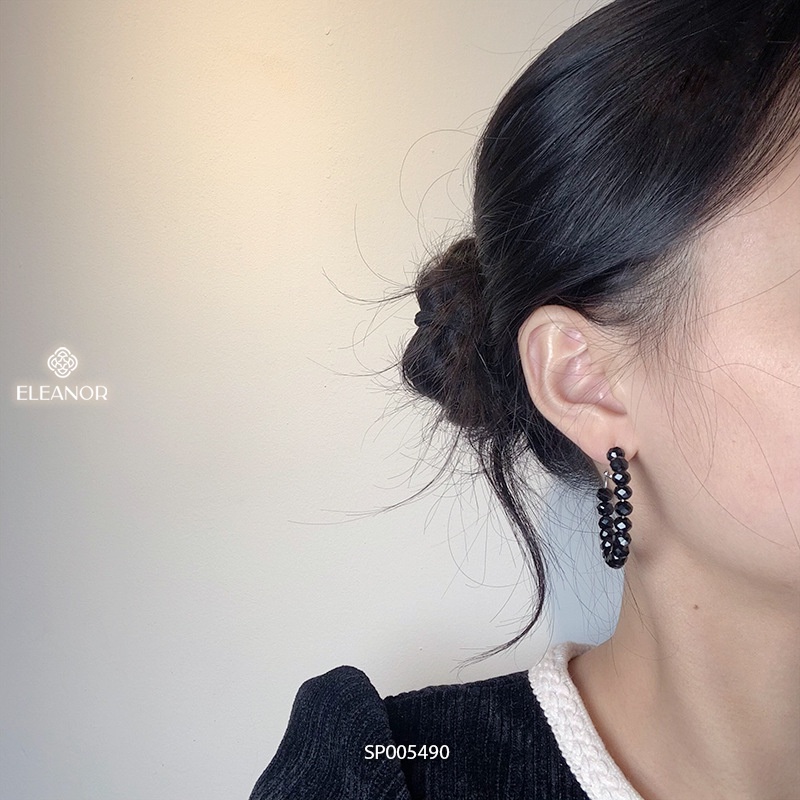 Bông tai nữ chuôi bạc 925 Eleanor Accessories chuỗi hạt cườm cá tính phụ kiện trang sức 5490