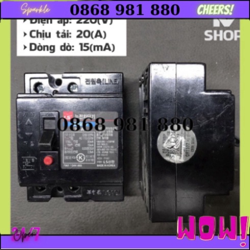 CB chống giật vuông hàn 20-30A-30mA - Aptomat chống giật