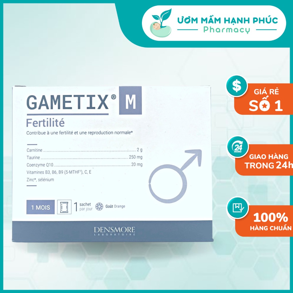 GametixM tăng thụ thai, tinh trùng yếu sẽ tăng chất lượng và số lượng, hỗ trợ vô sinh hiếm muộn