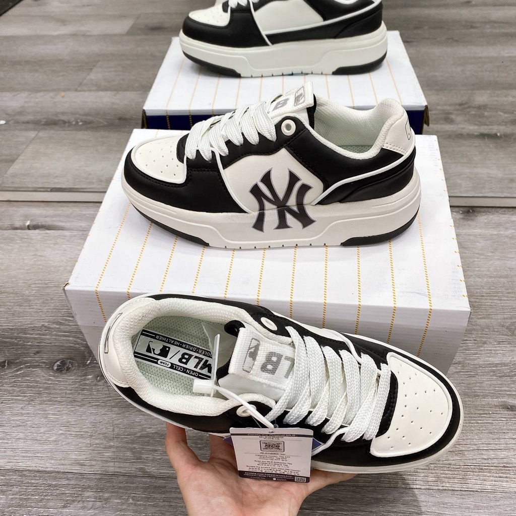 Giày Thể Thao MLB Black White Panda MLB Chunky Liner Màu Đen Vintage 2023