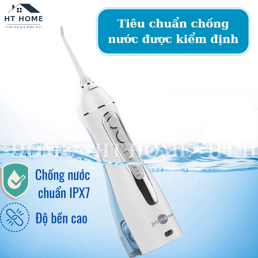 Tăm Nước Prooral 5025 Chính Hãng Bảo Hành 12 Tháng Máy Tăm Nước Cầm Tay 4 Chế Độ Làm Sạch Răng Miệng