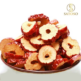 Táo đỏ thái lát sấy khô thơm ngon thượng hạng thương hiệu SATOSO gói 500g