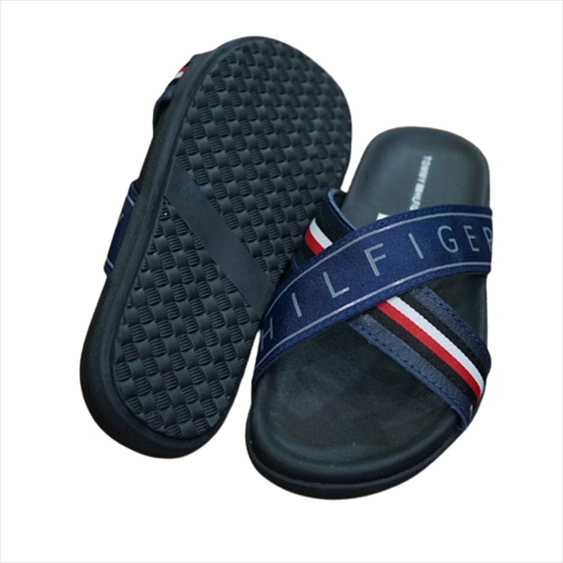 Dép T.O.M.M.Y 2 quai chéo- Xanh navy