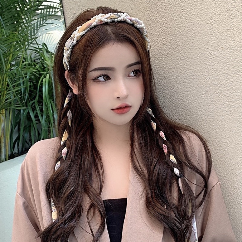 Bờm Cài Tóc Lalila Nữ Tết Dây Hoạ Tiết Hoa Nhí Dễ Thương Năng Động BT11