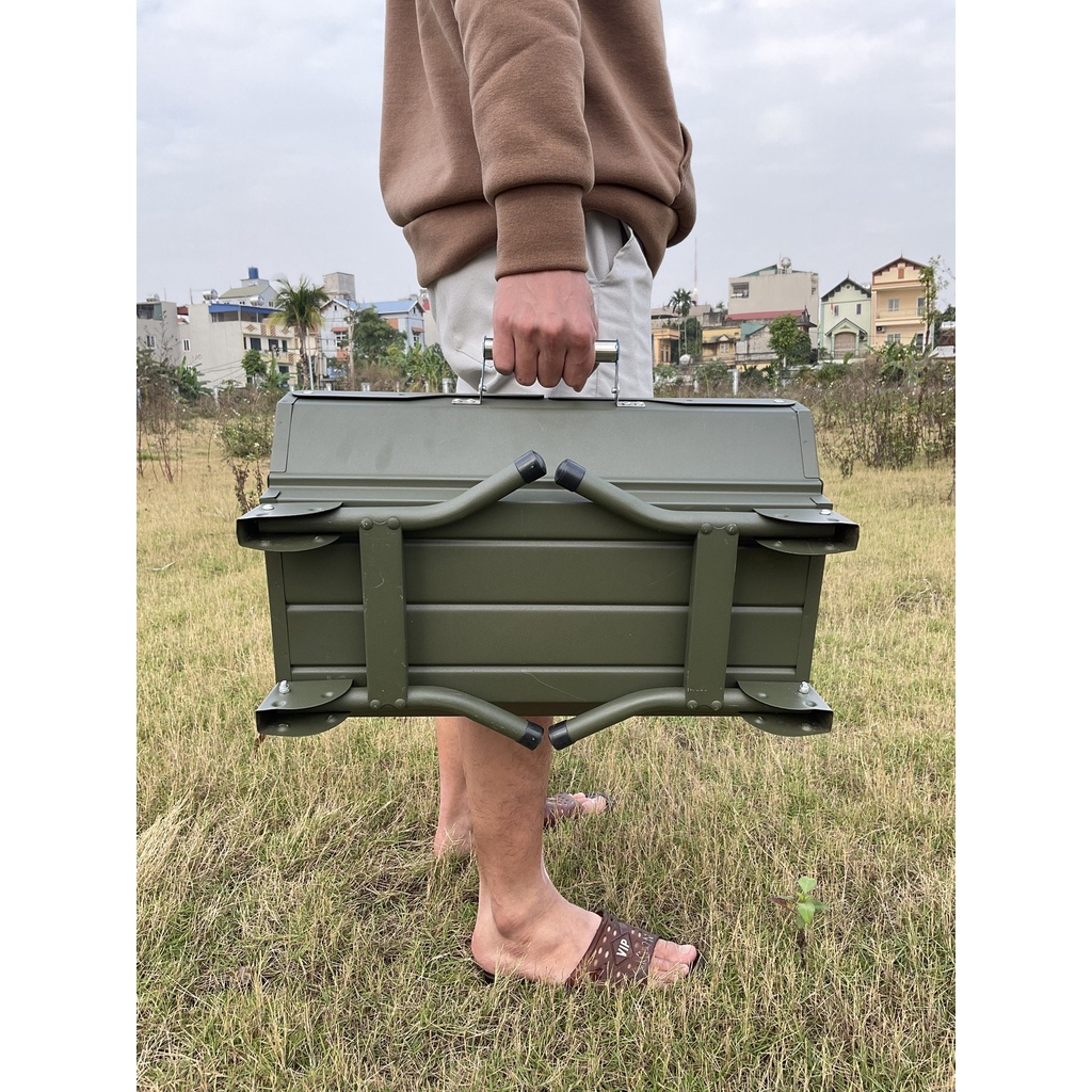 Bếp nướng than hoa gấp gọn đi Picnic du lịch tiệc BBQ dã ngoại quai xách tiện lợi | BigBuy360 - bigbuy360.vn