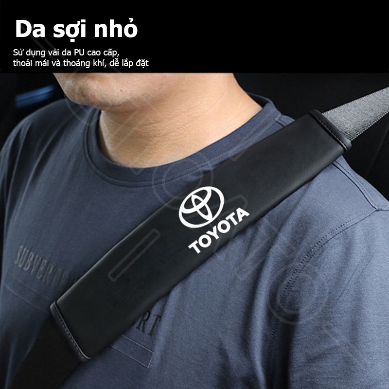GTIOATO Da DâY Đai An ToàN Ô Tô CàI DâY An ToàN Ô Tô BọC DâY An ToàN Xe HơI Phụ Kiện Oto Trang Trí Oto Phụ KiệN BêN Trong Ô Tô Cho Toyota Raize Corolla Cross Vios Veloz Innova Camry Hilux Yaris Fortuner Wigo Altis RAV4 Avanza Hiace
