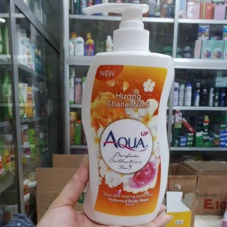 Sữa Tắm Nước Hoa Pháp AQUA UP  Dưỡng Ẩm, Thơm Lâu 550ML