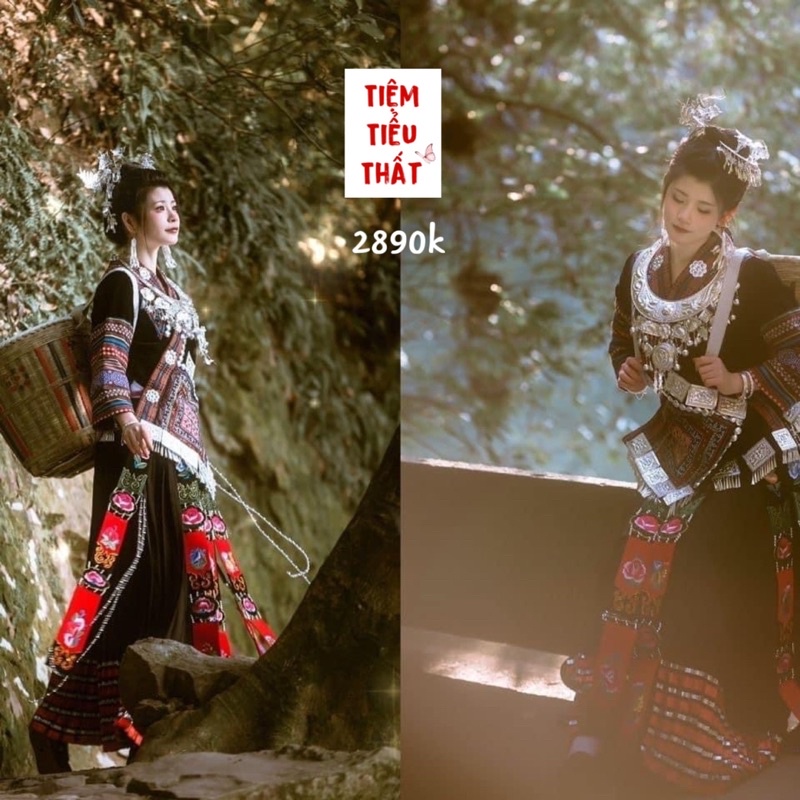 Trang phục miêu cương đen xịn ( sẵn )