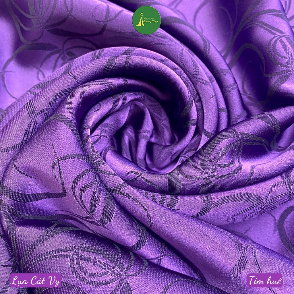 Vải áo dài, vải may đầm lụa gấm Cát VY sang trọng, siêu mềm, siêu mát, khổ 1m5x2m.