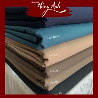 Vải chéo hàn - may quần âu nữ, bộ ký giả, váy đầm thiết kế, đồ công sở - khổ 1.5m - vải hưng anh