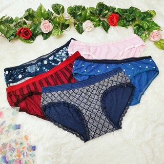 Quần lót cotton/ ren/ họa tiết nhỏ/ quần chip xinh