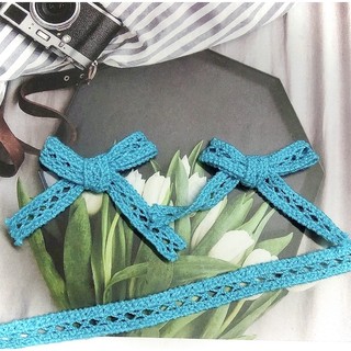 Ren chỉ dây viền bản 1cm màu xanh dương