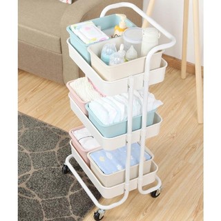 Xe đẩy spa 3 tầng đa năng - kệ để đồ bỉm sữa