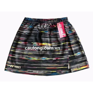 Váy cầu lông yonex 668 màu đen hoa văn