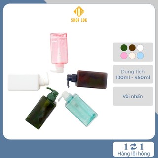 Bình chiết mỹ phẩm nhựa trơn mang đi du lịch tiện lợi dung tích 450ml và 100ml