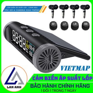 Cảm biến áp suất lốp vietmap v2 hiển thị thông số lốp kết nối điện thoại cảnh báo camera giao thông