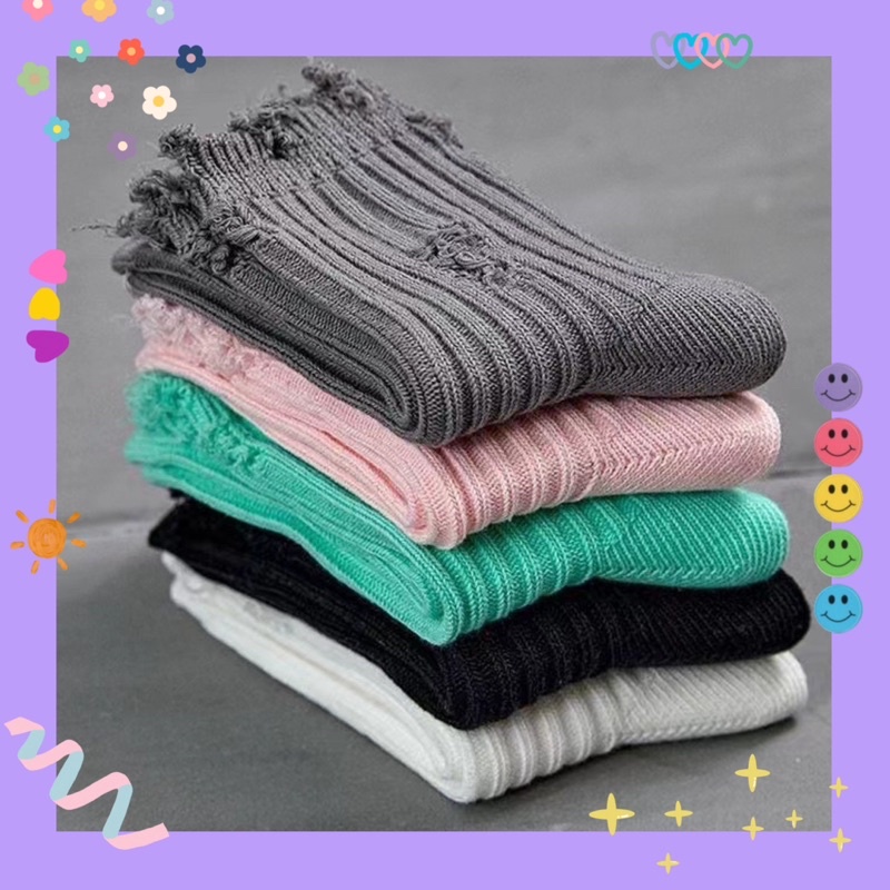 Vớ tất cổ cao chất dày 🖤 hiệu ứng sờn cực chất