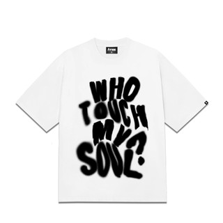 Áo thun local brand unisex atee " who touch my soul " màu trắng