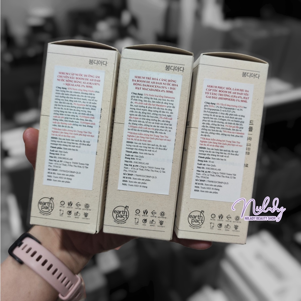 Tinh chất BOOM De Ah Dah Niacinamide 10% + Arbutin 2% tinh chất dưỡng trắng, căng bóng da