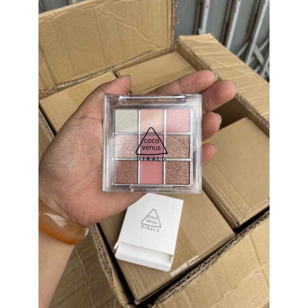 Phấn mắt DIKALU co venus 9 ô nhũ lấp lánh