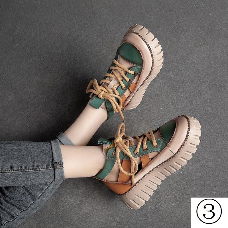 Giày Sandal Bằng Da Thật Đế Dày Thời Trang Mùa Hè 2023 Dành Cho Nữ