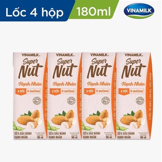 Sữa Hạt Đậu Nành Vinamilk Hạt Óc Chó, Hạnh Nhân, Đậu Đỏ - Lốc 4 hộp x 180ml