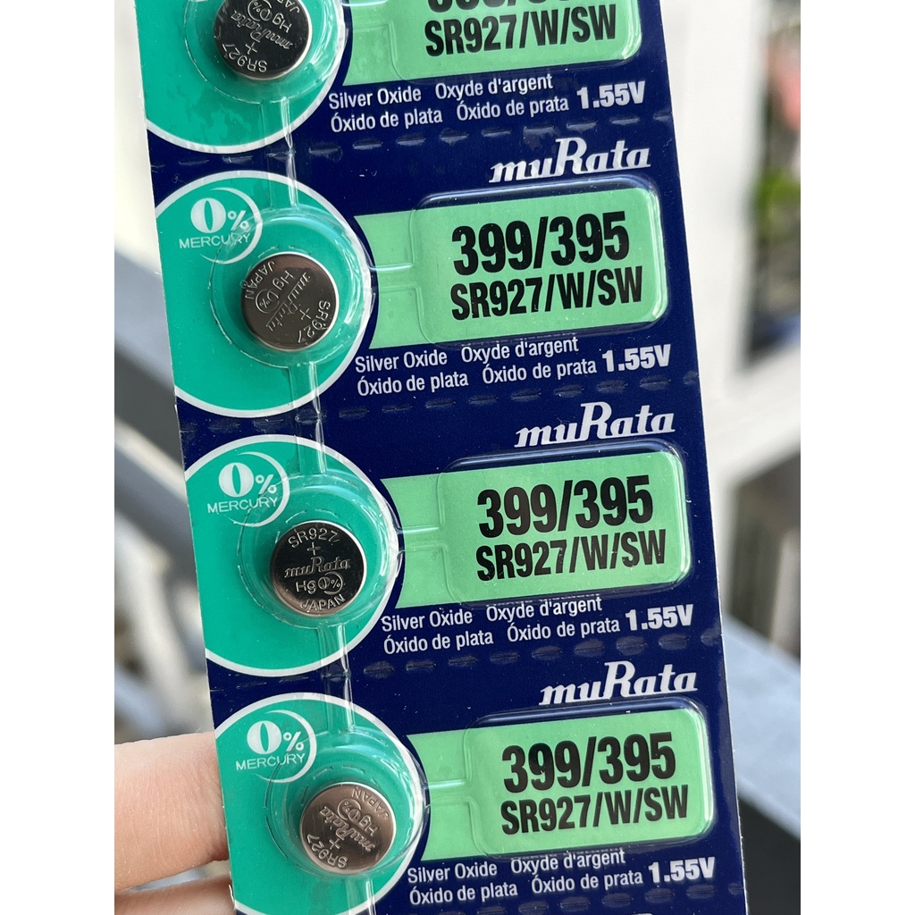 Vỉ 5 viên pin cúc áo muRata SR927SW SR927W SR927 927 395 Pin 1,55V