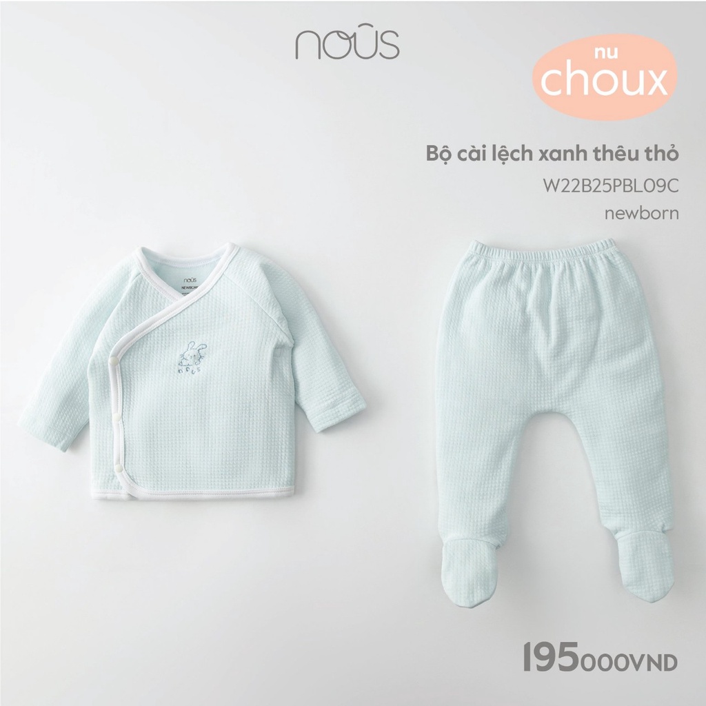 Bộ sơ sinh NOUS Newborn dài tay và mũ, bao tay chân cho bé trai - bé gái