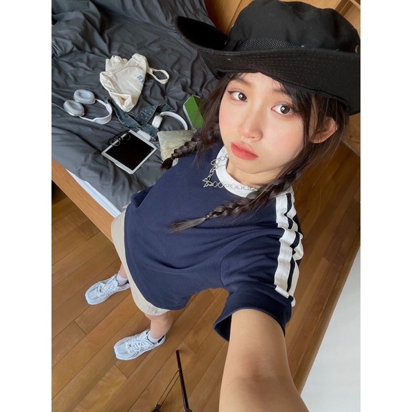 Áo thun xanh đen Ross Studio tay ngắn chất liệu cotton - T-SHIRT DARK BLUE - ROSS STUDIO | BigBuy360 - bigbuy360.vn