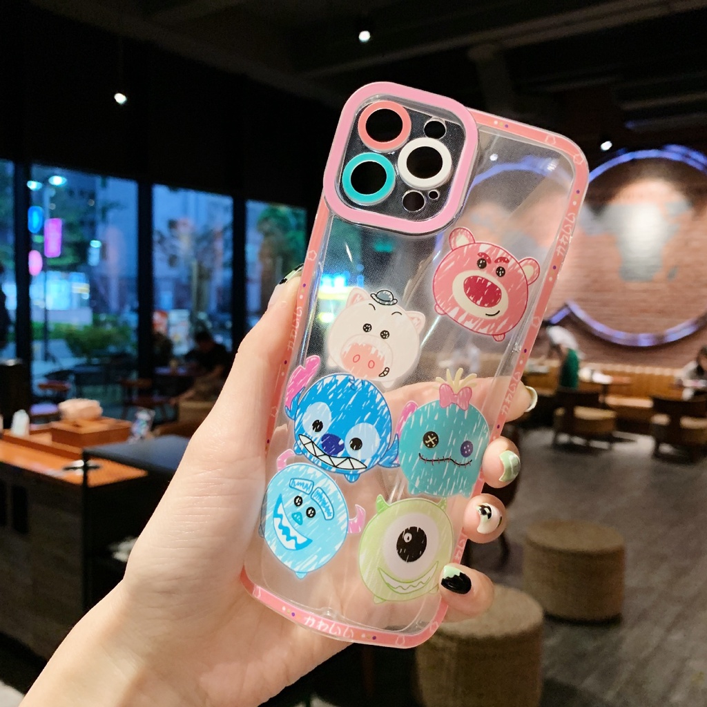 Ốp Lưng Dẻo Dành Cho Iphone Viền Vuông Chất Liệu TPU Dẻo In Hình Ngộ Nghĩnh Dễ Thương